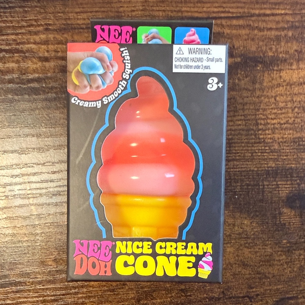 The Viral Squishy Squish Needoh New Doh Nice Ice Cream Cone in Orange LAST ONE